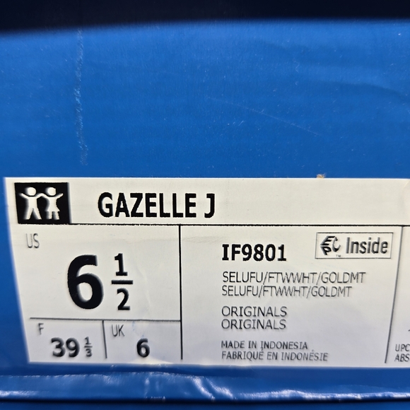 New adidas Gazelle Semi Lucid Fuchsia Cloud White Kids Shoes Size 6.5 - Picture 8 of 8